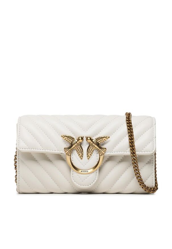 Pinko Torebka Love Mini Icon Wallet C PE 23 PLTT 100062 A0GK Écru. Materiał: skórzane