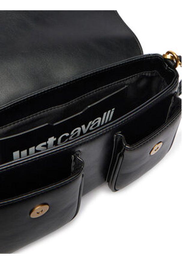 Just Cavalli Torebka 80RA4BA2 ZSA89 Czarny. Kolor: czarny. Materiał: skórzane