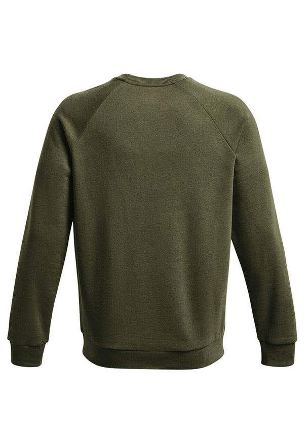 Under Armour - Męski Sweter Rival Fleece Z Okrągłym Dekoltem. Kolor: zielony