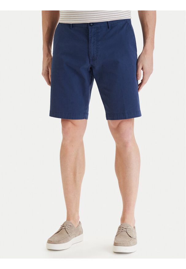 Bugatti Szorty materiałowe 4379-76441C Niebieski Regular Fit. Kolor: niebieski. Materiał: bawełna