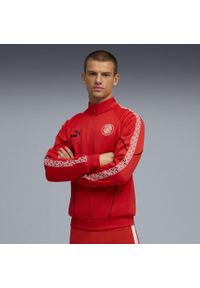 Puma - Męska kurtka Girona FC KING Anthem PUMA Red White. Kolor: czerwony, biały, wielokolorowy. Sport: bieganie
