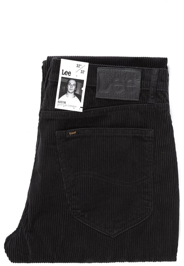 Lee - LEE SPODNIE MĘSKIE AUSTIN BLACK L733DC01 112119873. Materiał: sztruks