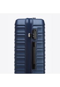 Wittchen - Duża walizka z ABS-u z żebrowaniem. Kolor: niebieski. Materiał: guma #7