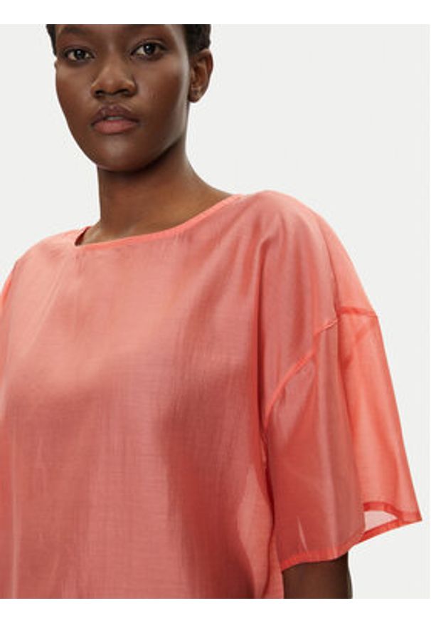 Bomboogie Bluzka SW9008TLYA5 Różowy Relaxed Fit. Kolor: różowy. Materiał: lyocell