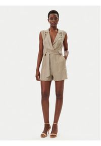 Guess Kombinezon W5GD99 WH6E0 Beżowy Regular Fit. Kolor: beżowy. Materiał: wiskoza