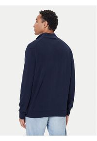 Lacoste T-Shirt TH2038 Granatowy Regular Fit. Kolor: niebieski. Materiał: bawełna