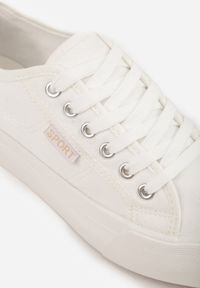 Renee - Białe Trampki VICES z Napisem Rioselle. Okazja: na co dzień. Kolor: biały. Materiał: skóra, materiał, dresówka. Wzór: napisy. Sezon: wiosna. Styl: casual, elegancki #7