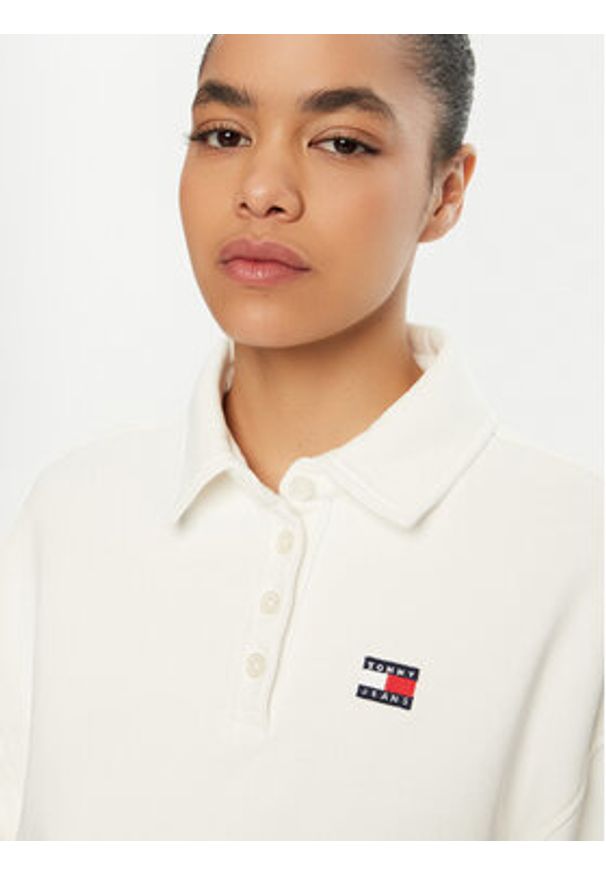 Tommy Jeans Bluza DW0DW19409 Biały Relaxed Fit. Kolor: biały. Materiał: bawełna