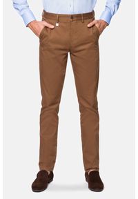 Lancerto - Spodnie Beżowe z Bawełną Chino Dennis. Kolor: beżowy. Materiał: elastan, bawełna #1