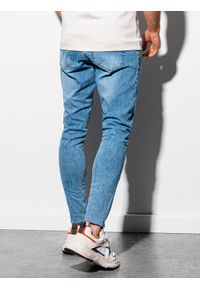Ombre Clothing - Spodnie męskie jeansowe P923 - jasnoniebieskie - XXL. Kolor: niebieski. Materiał: jeans #2