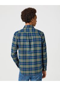 Wrangler - WRANGLER MĘSKA KOSZULA 1 PKT FLANNEL SHIRT DUSTY OLIVE 112356769