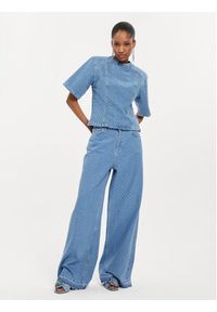 Custommade Jeansy Oteca Dots 999449608 Niebieski Wide Leg. Kolor: niebieski