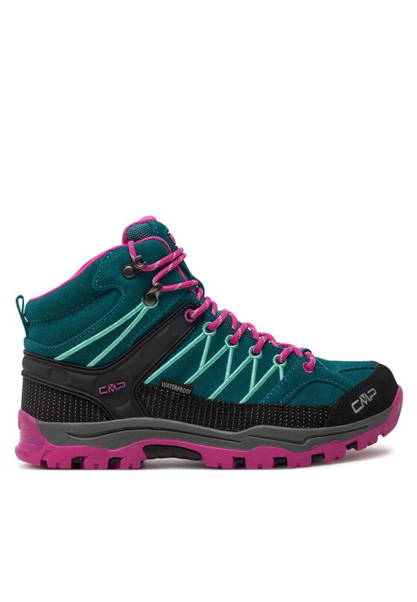 CMP Trekkingi Rigel Mid Trekking Shoes Wp 3Q12944J Turkusowy. Kolor: turkusowy. Materiał: zamsz, skóra. Sport: turystyka piesza