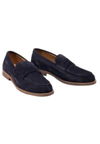 TOMMY HILFIGER - Półbuty Tommy Hilfiger Suede Loafer M FM0FM02867 niebieskie. Kolor: niebieski. Materiał: zamsz #4