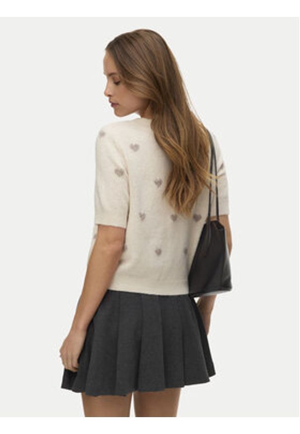 Vero Moda Kardigan Doffy 10330795 Beżowy Regular Fit. Kolor: beżowy. Materiał: syntetyk
