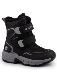 LOTTO - Buty dziecięce zimowe ocieplane śniegowce Lotto ALSTYNE TEX K. Kolor: szary, wielokolorowy, czarny. Sezon: zima #1