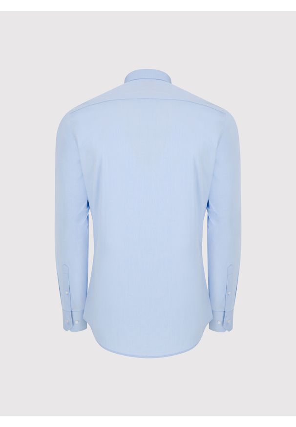 Pako Lorente - PAKO LORENTE - Niebieska koszula męska. Kolor: niebieski. Materiał: bawełna, elastan. Długość rękawa: długi rękaw. Długość: długie. Sezon: jesień
