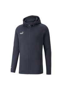 Bluza z kapturem Puma Teamfinal Casuals Hooded Jkt, Mężczyźni. Typ kołnierza: kaptur. Kolor: niebieski. Materiał: bawełna, materiał. Sport: piłka nożna #1
