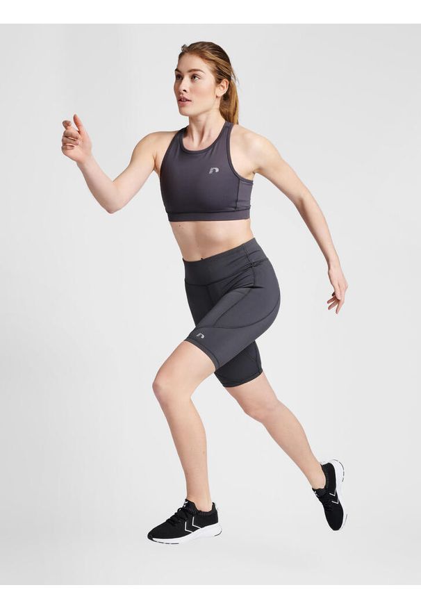 NewLine - Damski biustonosz sportowy Newline. Kolor: szary. Sport: bieganie, fitness