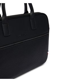 TOMMY HILFIGER - Tommy Hilfiger Torba na laptopa Th Woven Computer Bag AM0AM14094 Czarny. Kolor: czarny. Materiał: skóra #4