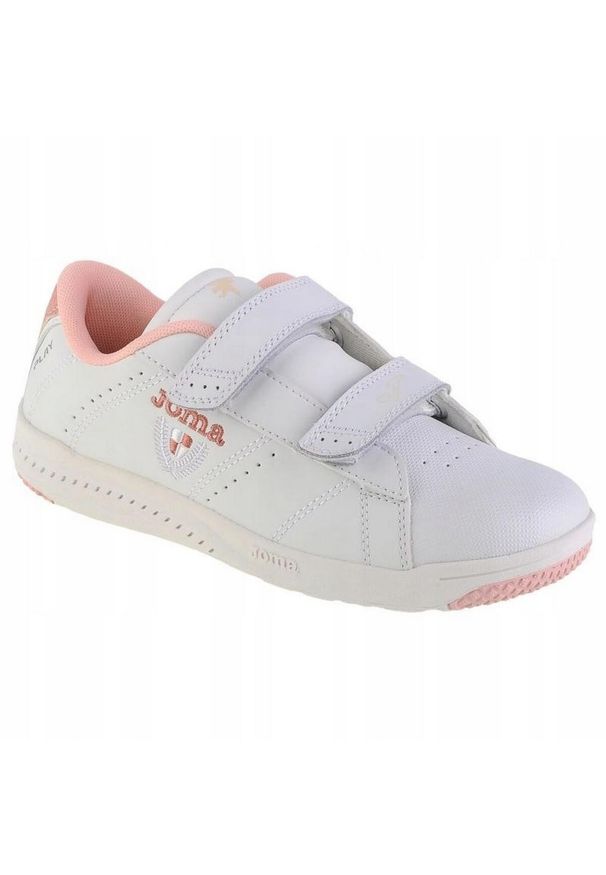 Joma - Skórzane Buty Treningowe W Play Dla Dzieci. Kolor: biały. Materiał: skóra