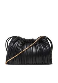 Calvin Klein Torebka Drawstring Plisse Crossbody LV04F3076G Czarny. Kolor: czarny. Materiał: skórzane #3