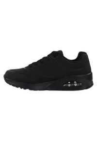 skechers - Buty do chodzenia dla dzieci Skechers Unostand. Zapięcie: sznurówki. Kolor: czarny. Materiał: materiał, guma, syntetyk. Szerokość cholewki: normalna. Sport: turystyka piesza