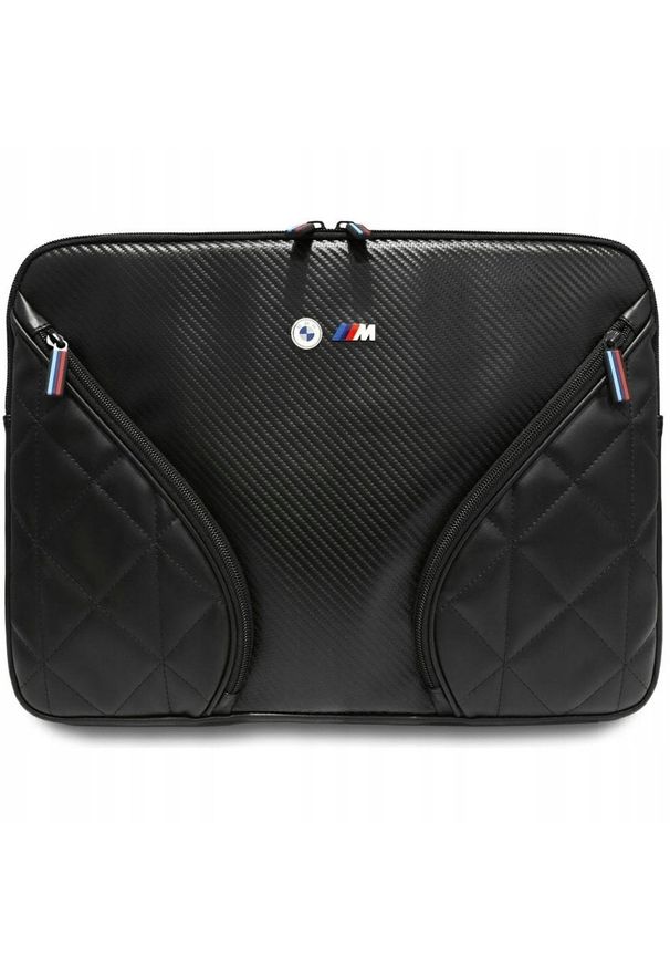 Torba BMW Carbon Pockets&Metal Logo Sleeve 16" czarny. Kolor: czarny