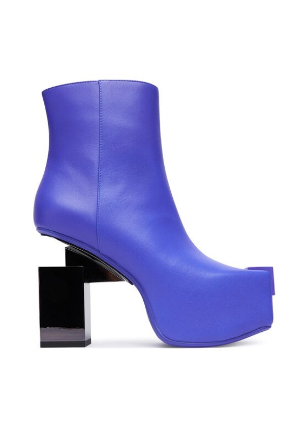 United Nude Botki Cubist Bootie 1094392016 Niebieski. Kolor: niebieski. Materiał: skóra