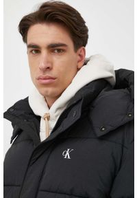 Calvin Klein Jeans kurtka męska kolor czarny zimowa. Kolor: czarny. Materiał: polar, włókno. Sezon: zima #2