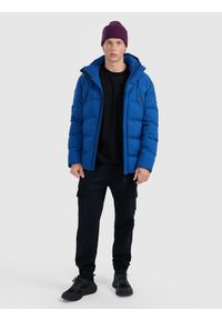 4f - 4F Kurtka puchowa z wypełnieniem syntetycznym membrana 10000 męska - niebieska 3XL. Kolor: niebieski. Materiał: puch, syntetyk. Wzór: gładki. Sezon: zima. Styl: klasyczny #2