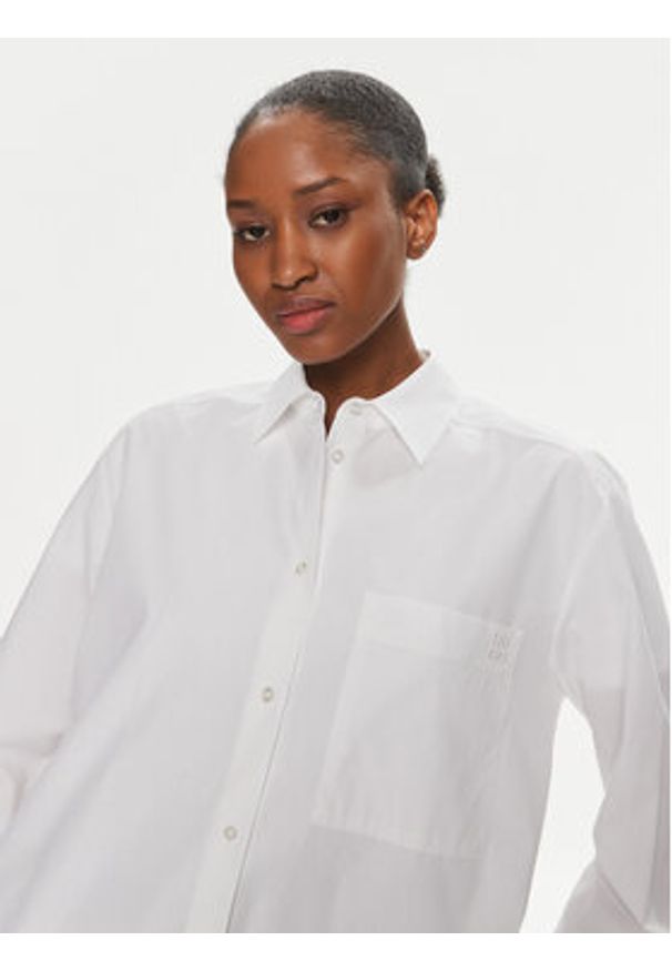 Hugo Koszula 50515741 Biały Oversize. Kolor: biały. Materiał: bawełna