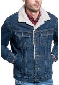 Lee - LEE SHERPA JACKET STONE CLAYTON L87ARDCD. Materiał: jeans, materiał, sztruks, bawełna. Wzór: kolorowy, jednolity, nadruk. Sezon: zima. Styl: vintage, sportowy, klasyczny, elegancki #7