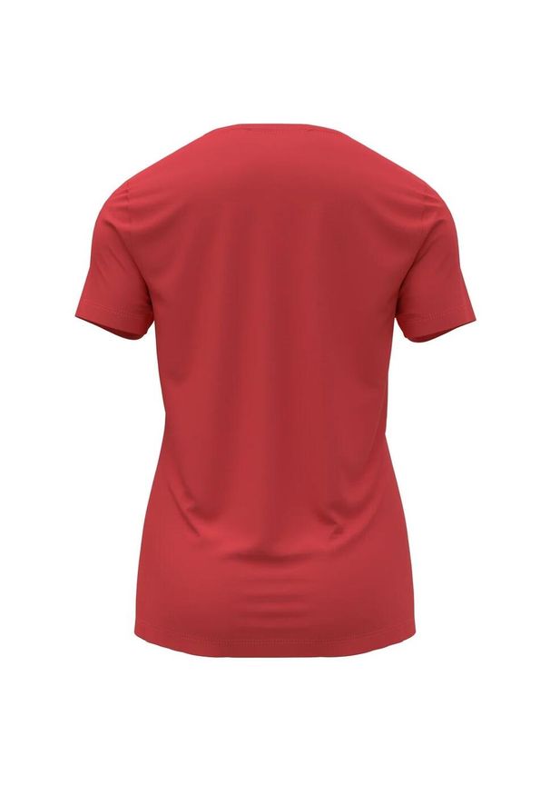 Koszulka z krótkim rękawem trekkingowa damska Odlo T-shirt F-DRY. Kolor: czerwony. Długość rękawa: krótki rękaw. Długość: krótkie. Sport: turystyka piesza