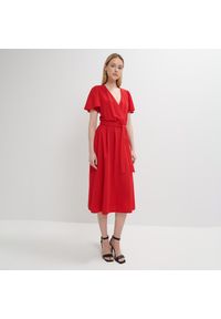 Mohito - Kopertowa sukienka - Czerwony. Kolor: czerwony. Typ sukienki: kopertowe #1