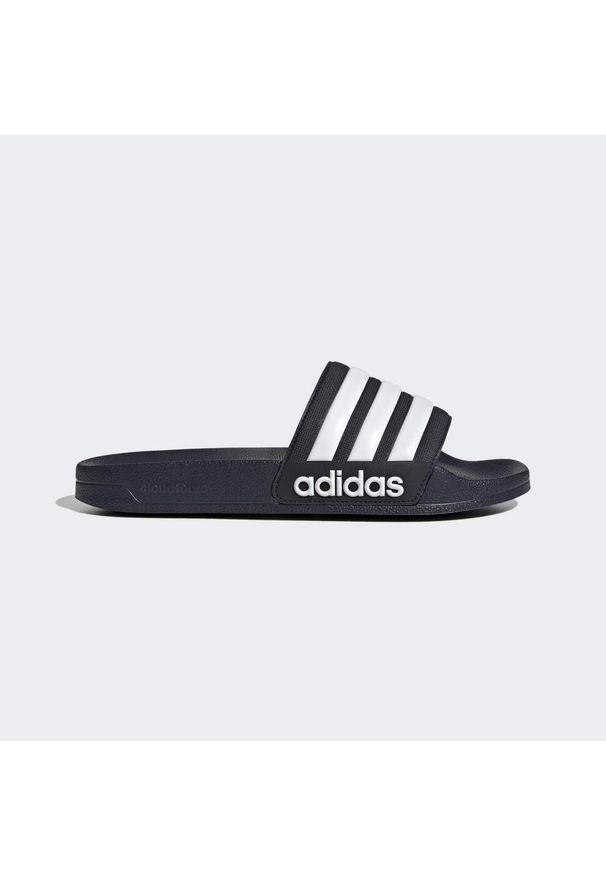 Adidas - Klapki basenowe Adilette Shower Slides. Kolor: czarny, niebieski, wielokolorowy, biały. Materiał: guma. Styl: sportowy