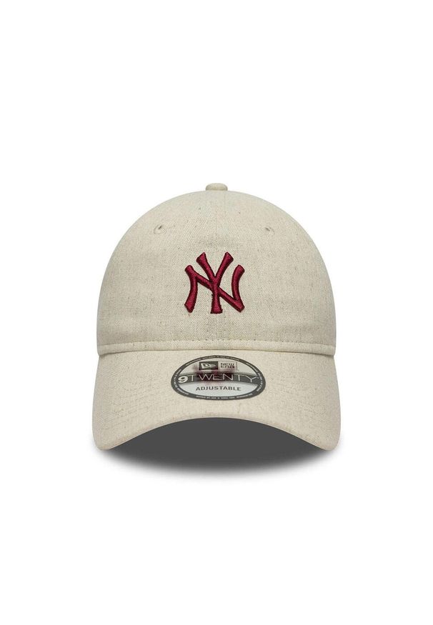 New Era - Czapka baseballowa 9twenty New York Yankees. Kolor: beżowy. Styl: sportowy