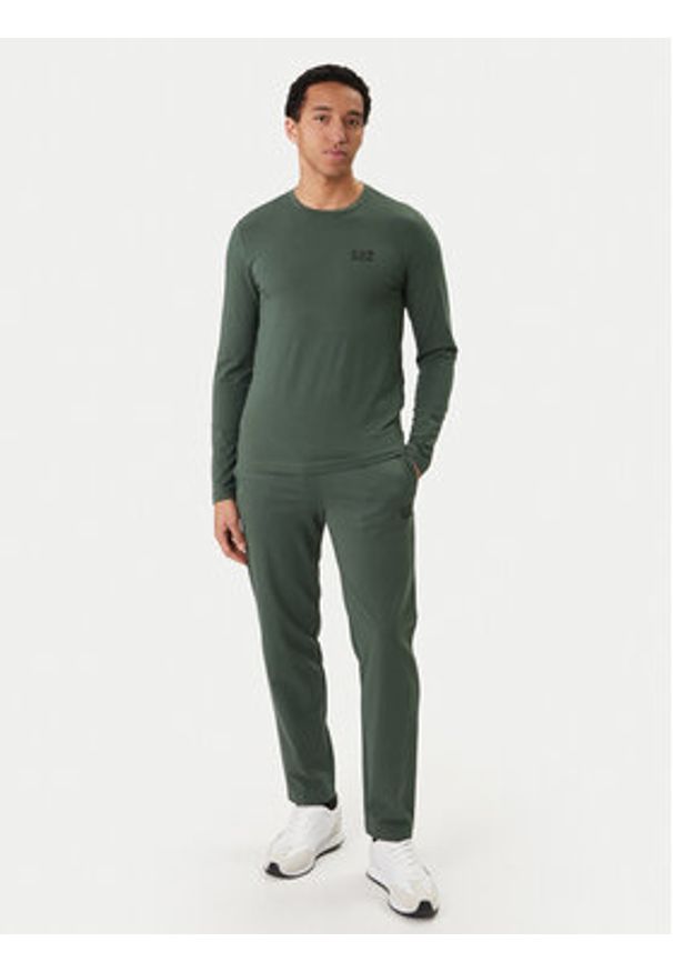 EA7 Emporio Armani Longsleeve 8NPT28 PJVQZ U7260 Zielony Slim Fit. Kolor: zielony. Materiał: bawełna. Długość rękawa: długi rękaw