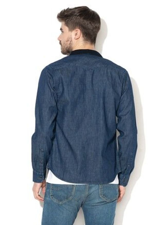 Lee - LEE WESTERN SHIRT MĘSKA KOSZULA JEANSOWA Z DŁUGIM RĘKAWEM RINSE L643KXCY 112115369. Materiał: jeans. Długość rękawa: długi rękaw. Długość: długie