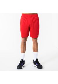 KIPSTA - Spodenki do koszykówki unisex Short 100. Kolor: czerwony, biały, wielokolorowy. Materiał: poliester, materiał. Sport: koszykówka