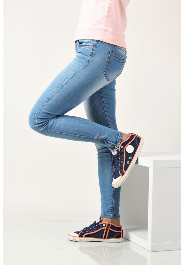 Pepe Jeans - Trampki pepe jeans pls30236/7. Kolor: niebieski, wielokolorowy, pomarańczowy