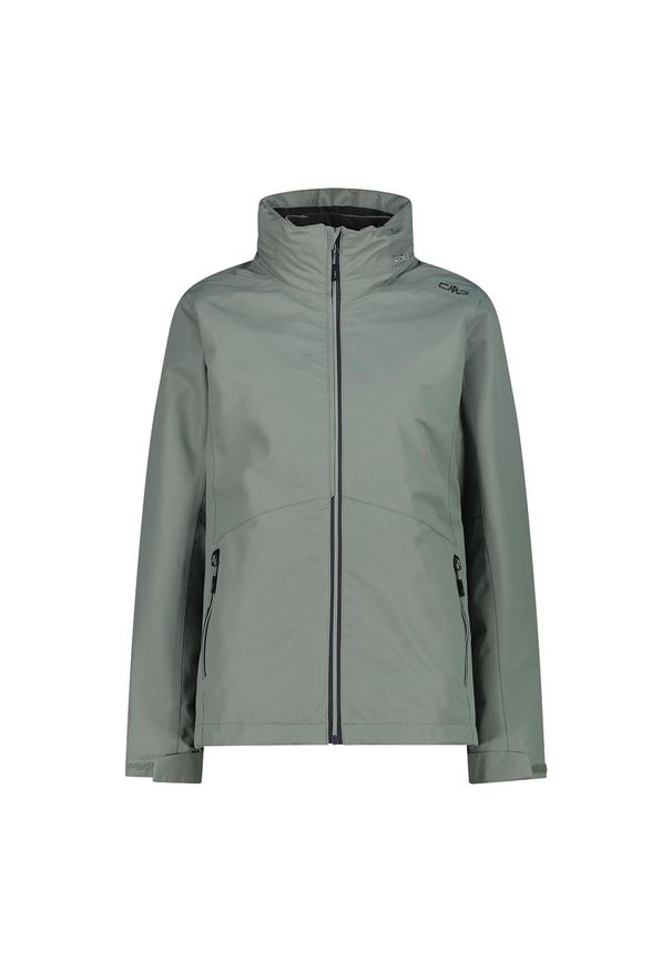 Damska kurtka wodoodporna CMP. Kolor: niebieski, wielokolorowy, zielony. Sport: turystyka piesza