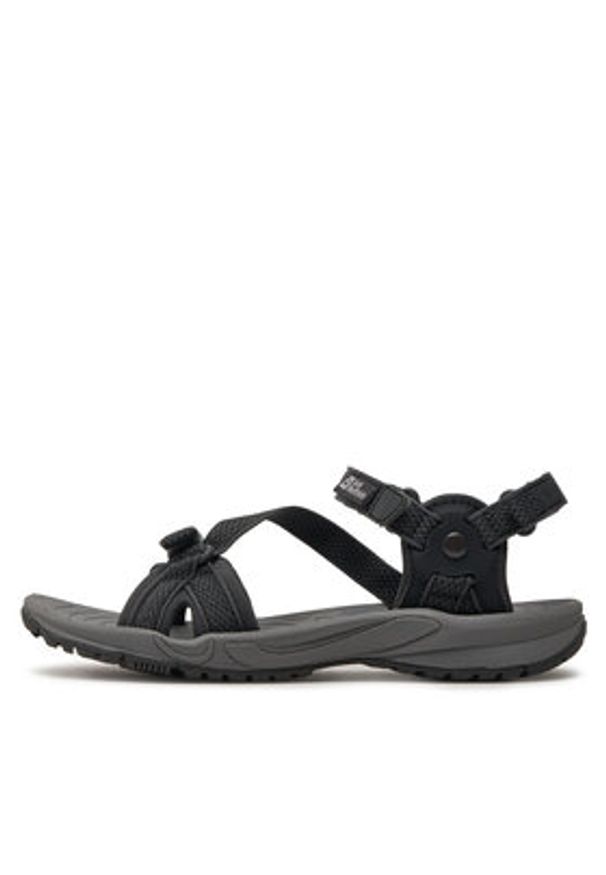 Jack Wolfskin Sandały Lakewood RiderSandal 4019041 Czarny. Kolor: czarny. Materiał: materiał