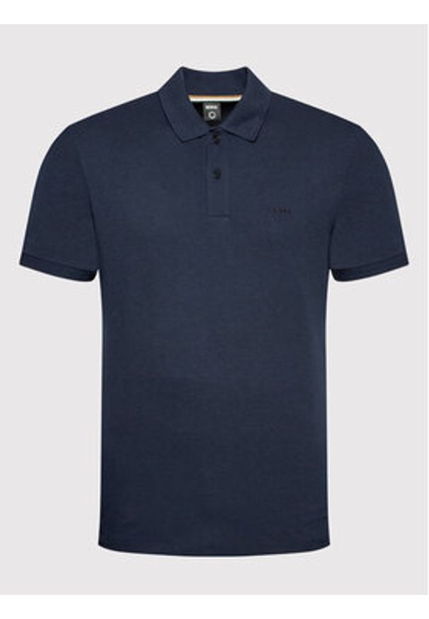 BOSS - Boss Polo Pallas 50468362 Granatowy Regular Fit. Typ kołnierza: polo. Kolor: niebieski. Materiał: bawełna