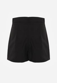 Born2be - Czarne Spódnico-Szorty z Bawełną Ozdobione Imitacją Kieszeni Tinorina. Okazja: na spacer. Kolor: czarny. Materiał: bawełna. Wzór: aplikacja. Sezon: wiosna. Styl: elegancki #5