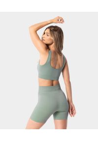 Biustonosz sportowy bezszwowy damski Simply Seamless Carpatree. Kolor: zielony. Sport: fitness