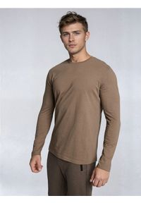 Sinsay - Bawełniana koszulka basic - brązowy. Kolor: brązowy. Materiał: bawełna