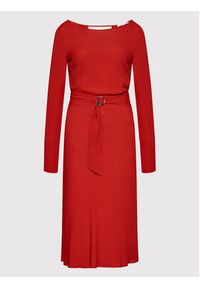 Patrizia Pepe Sukienka koktajlowa 8A1022/A8I1-R754 Czerwony Slim Fit. Kolor: czerwony. Materiał: wiskoza. Styl: wizytowy #5