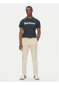 Barbour T-Shirt Logo MTS0531NY31 Granatowy Tailored Fit. Kolor: niebieski. Materiał: bawełna #5