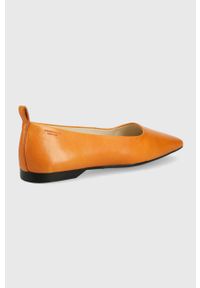 Vagabond Shoemakers baleriny skórzane DELIA kolor pomarańczowy. Kolor: pomarańczowy. Materiał: skóra #3
